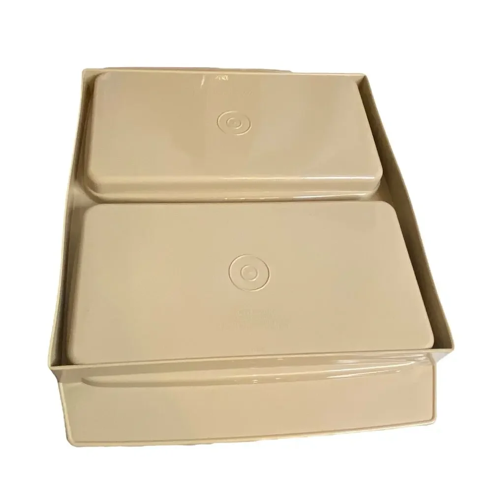 Vintage 70's Tupperwear  Beige Container for Deviled Eggs with ONE egg insert